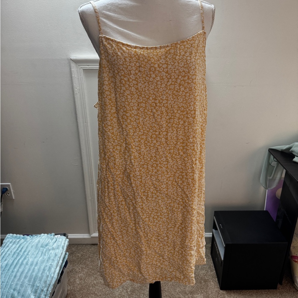 American Eagle Outfitters Yellow Floral Mini Dress